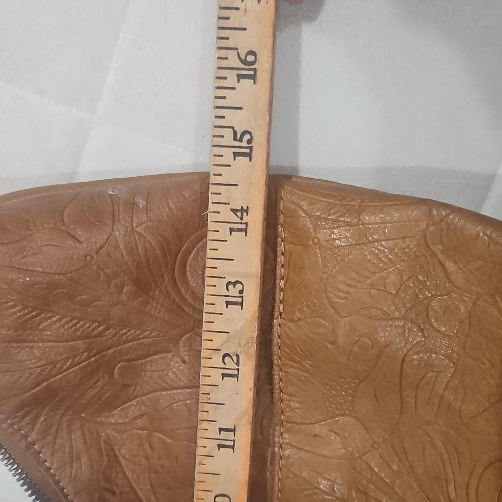 American leather company, western floral, satchel purse, shoulder length - Picture 8 of 10
